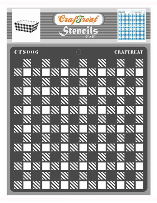 CrafTreat - Shepherds Check Stencil