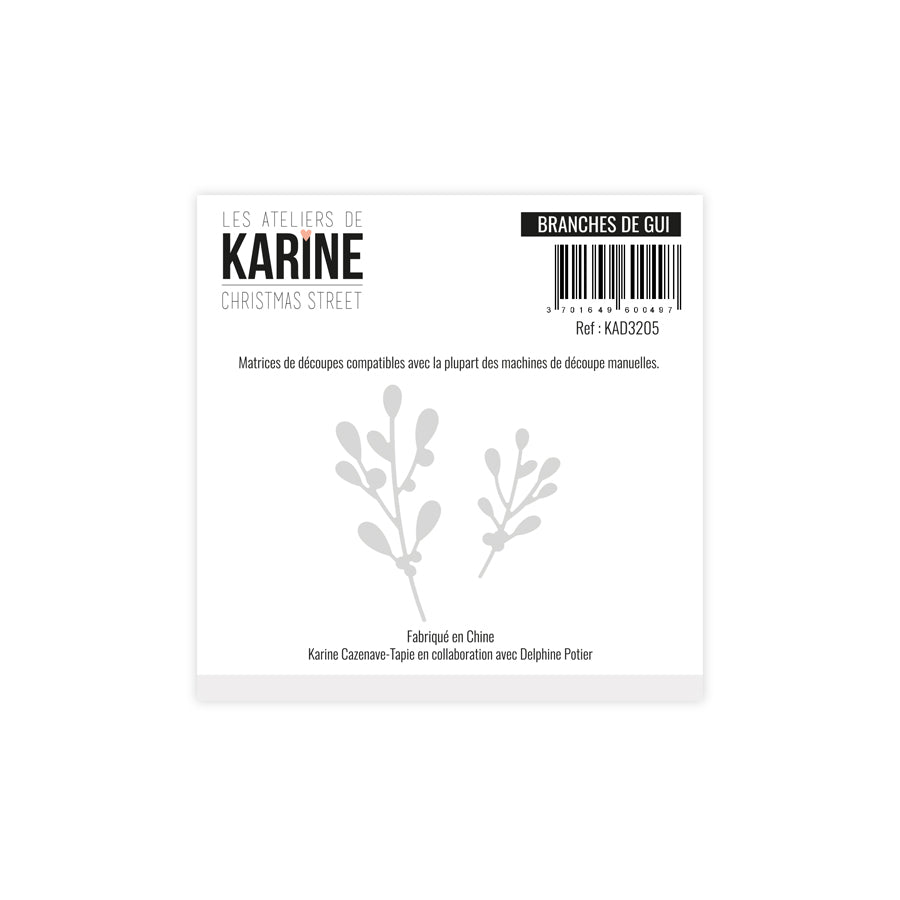 Les Ateliers de Karine - Christmas Street - Branches de Gui Die Set