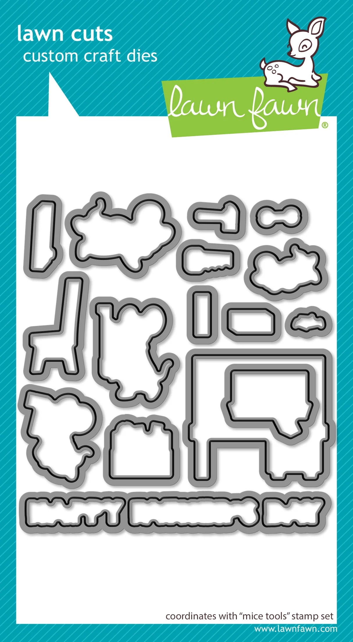 Lawn Fawn - Mice Tools Stamp, Die & Stencil Bundle