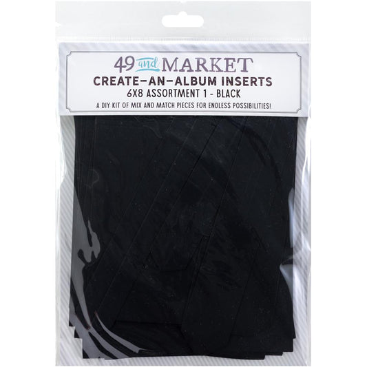 49 and Market - Create-An-Album Foundation Inserts - Assort 1: Black