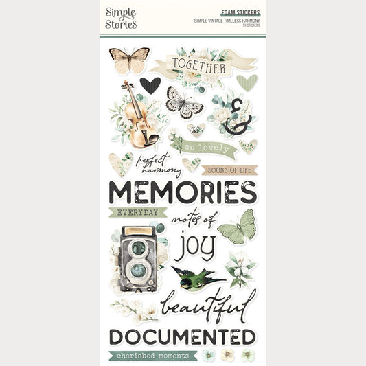 Simple Stories - Simple Vintage Timeless Harmony - Foam Stickers