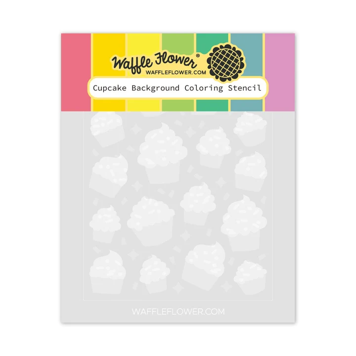 Waffle Flower - Cupcake Background Texture Die & Stencil Bundle