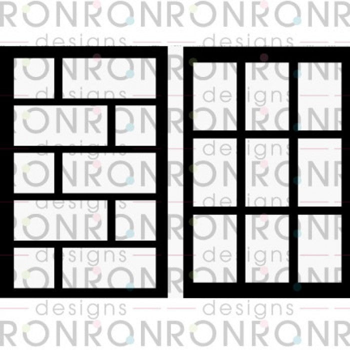 RonRon Designs - Stencil - Pair of Rectangles: 6x9
