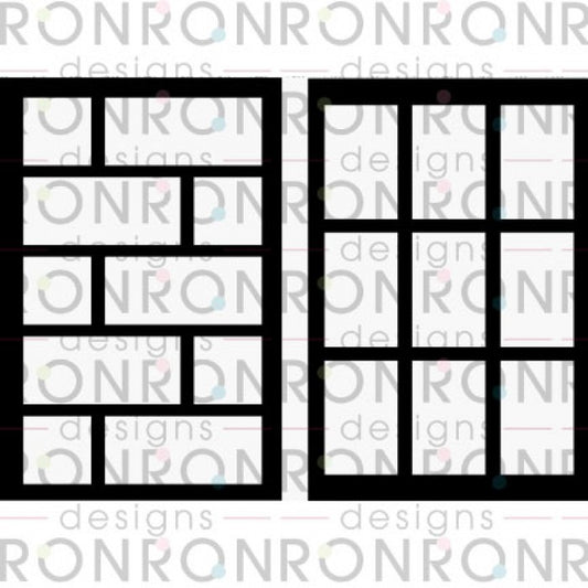 RonRon Designs - Stencil - Pair of Rectangles: 6x9