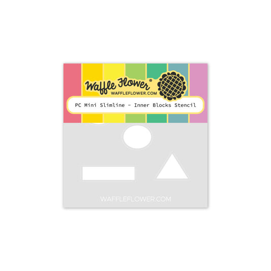 Waffle Flower - Postage Collage - Mini Slimline Inner Blocks Stencil