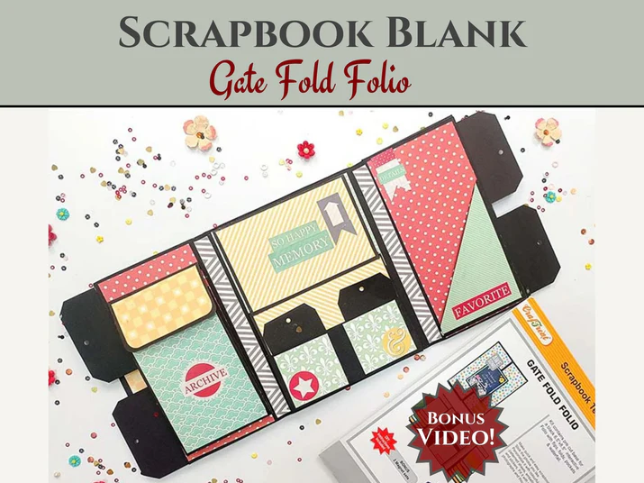 CrafTreat - Blank Precut Album Base - Gate Fold Folio: Kraft