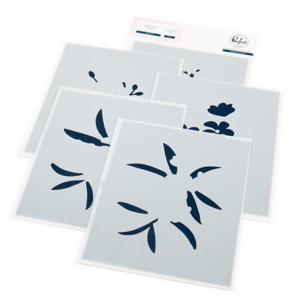 Pinkfresh - Plumeria - Stencil Set