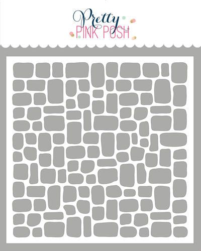 Pretty Pink Posh - Cobblestone Stencil