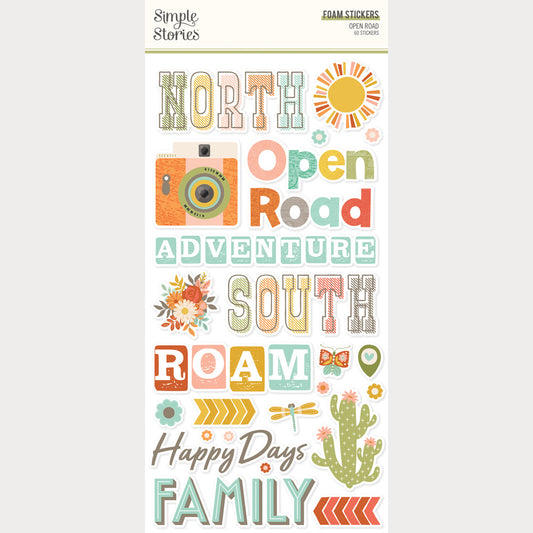 Simple Stories - Open Road - Foam Stickers