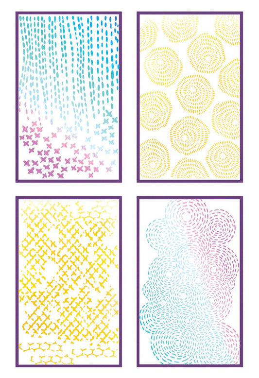 Sizzix - Stitched Florals Stencil Set by Vicki Boutin