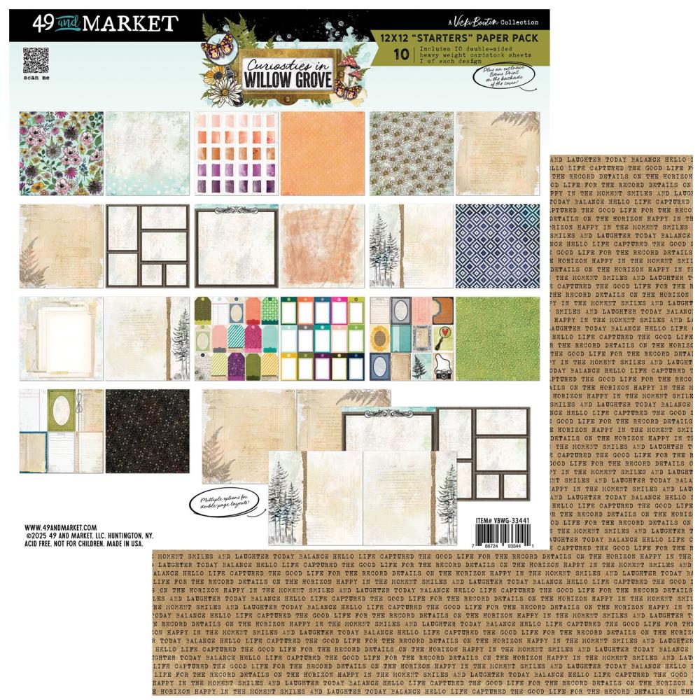 49 and Market - Curiosities In Willow Grove - Starters Paper Pack Pack by Vicki Boutin