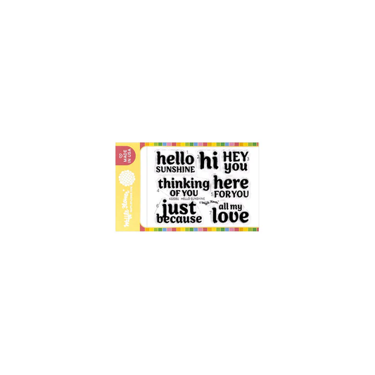 Waffle Flower - Hello Sunshine Sentiments Stamp & Die Bundle