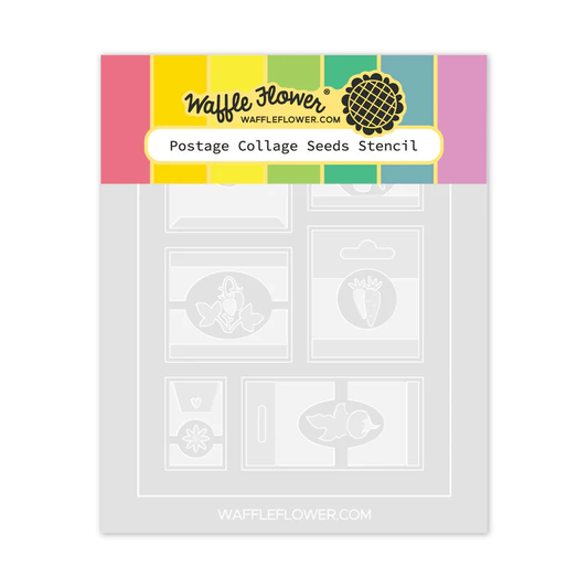 Waffle Flower - Postage Collage - Seeds Detail Stencil & Die Bundle