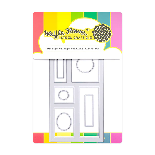 Waffle Flower - Postage Collage - Slimline Blocks Die