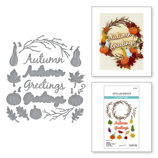 Spellbinders - Autumn Greetings Wreath Die Set