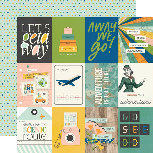 Simple Stories - Happy Travels - Cardstock: 3x4 Elements