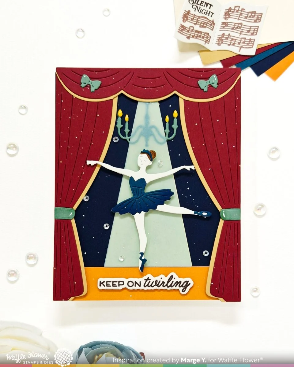 Waffle Flower - Curtain Time Die Set