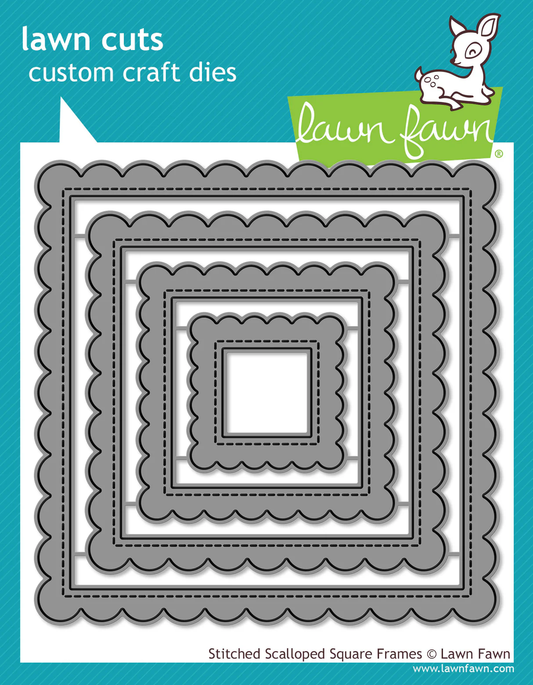 Lawn Fawn - Stitched Scalloped Square Frames Die Set