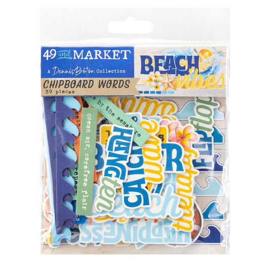 49 and Market - Beach Vibes - Chipboard Set
