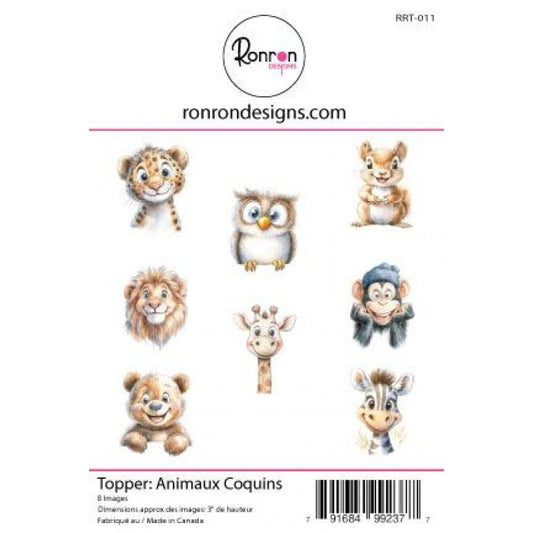 RonRon Designs - Toppers - Playful Animals