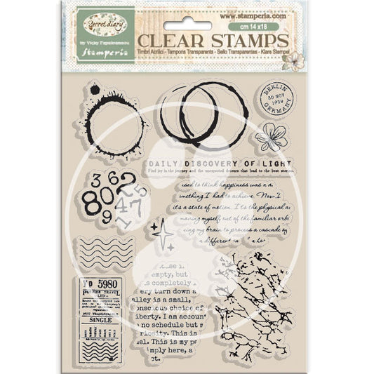 Stamperia - Secret Diary - Stamp Set