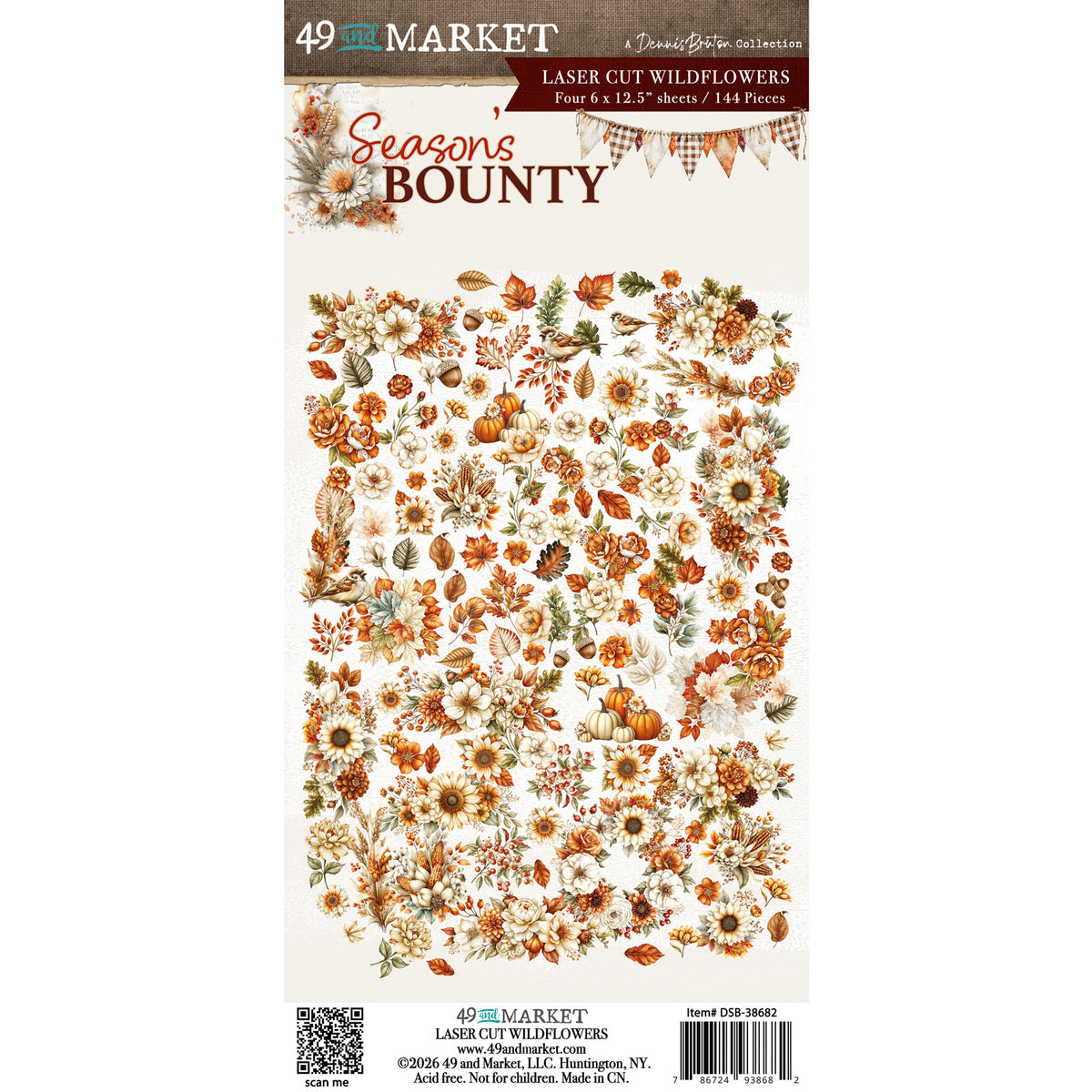 49 and Market - Season's Bounty - Laser Cut Wildflowers