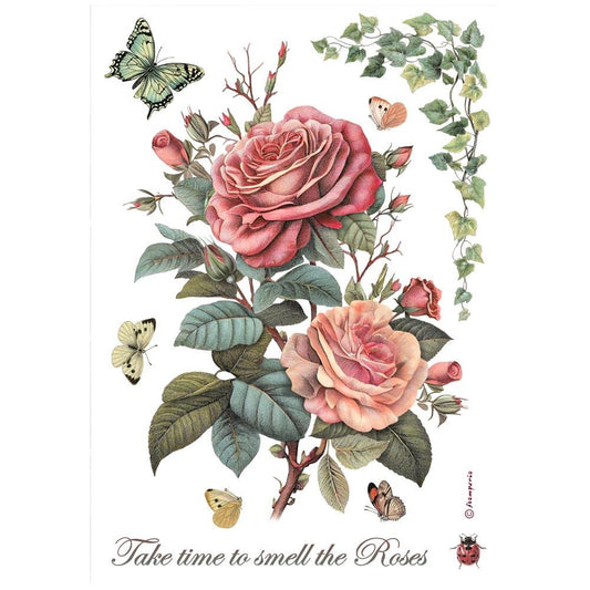 Stamperia - Rice Paper - Big Rose