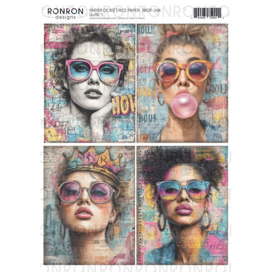 RonRon Designs - Rice Paper - Graffiti 3