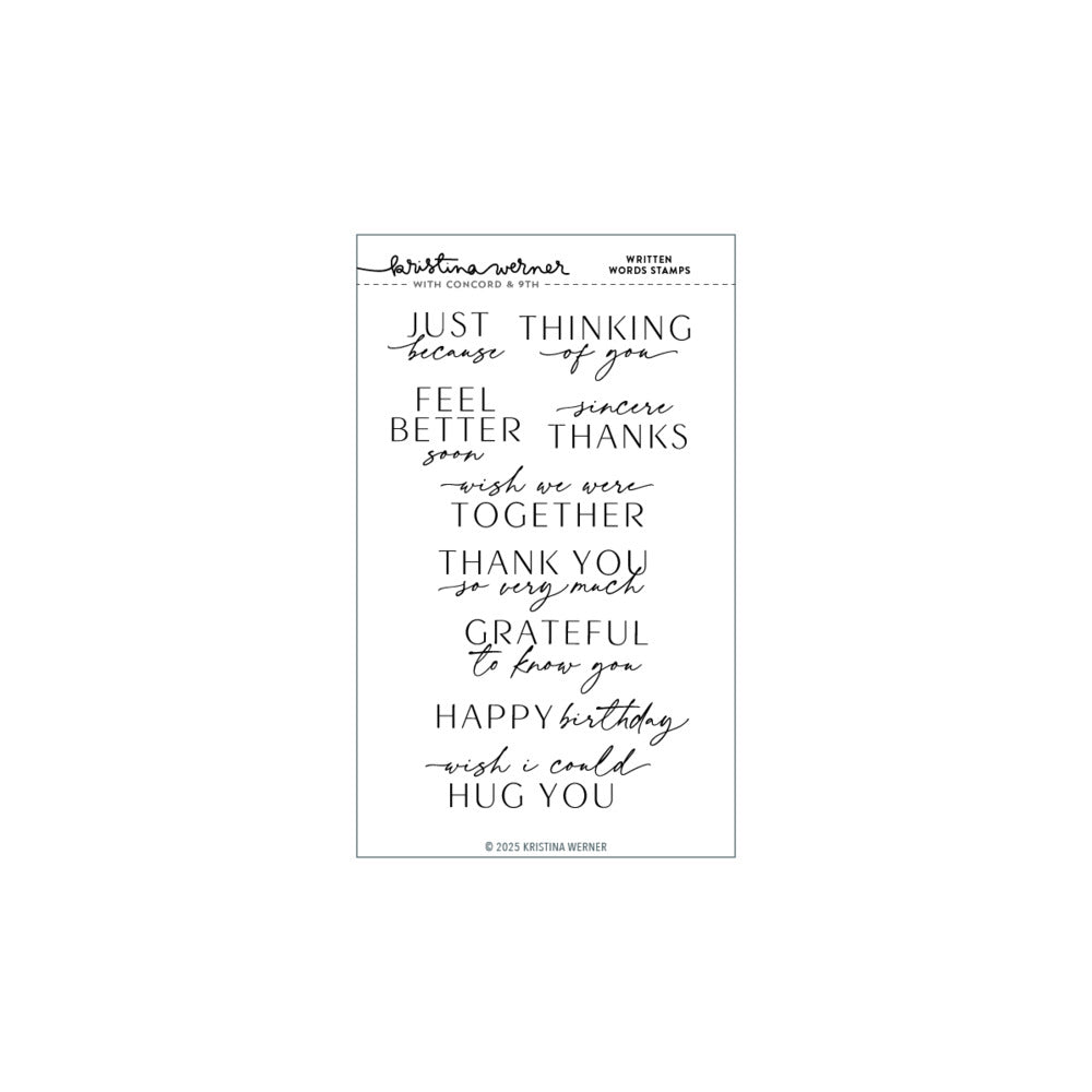 Concord & 9th - Written Words Stamp & Die Bundle by Kristina Werner