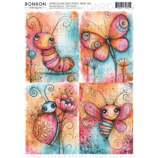 RonRon Designs - Rice Paper - Cute Insects