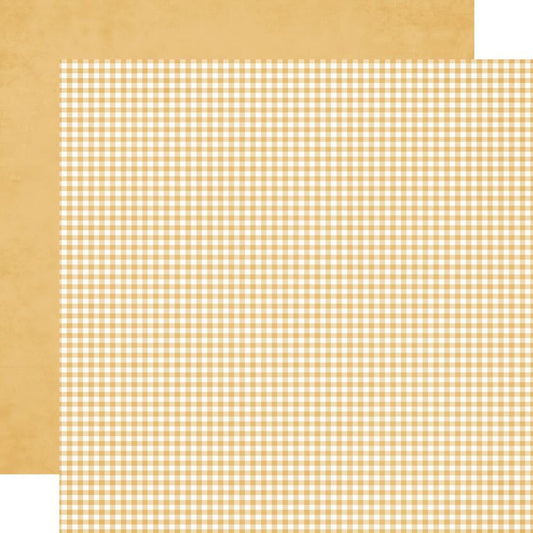 Simple Stories - Simple Vintage Autumn Breeze - Basic Cardstock - Saffron Gingham