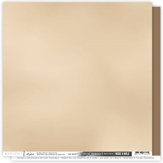 Les Ateliers de Karine - Nude & Wild - Solid Cardstock: Brown