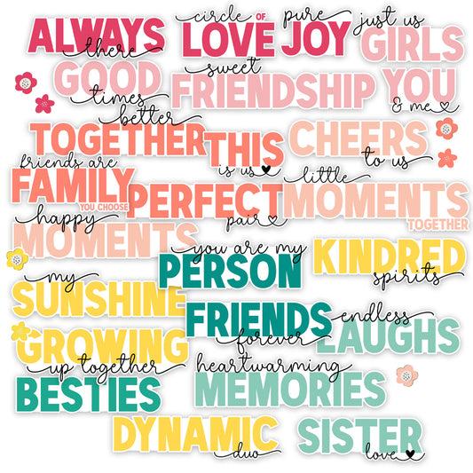 Pretty Little Studio - Love Is Kind - Friends Forever Word Titles Ephemera