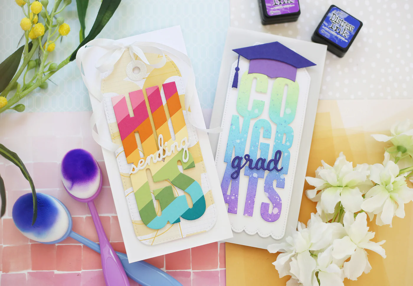 Crafty Meraki - Hugs SlimlineTag Die Set
