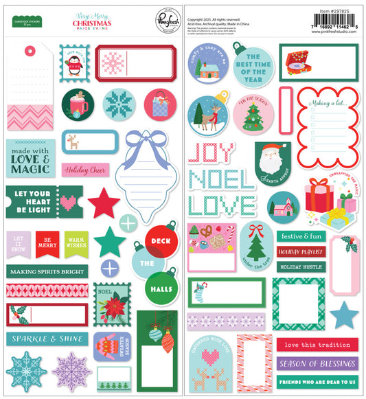 Pinkfresh - Very Merry Christmas - Cardstock Stickers