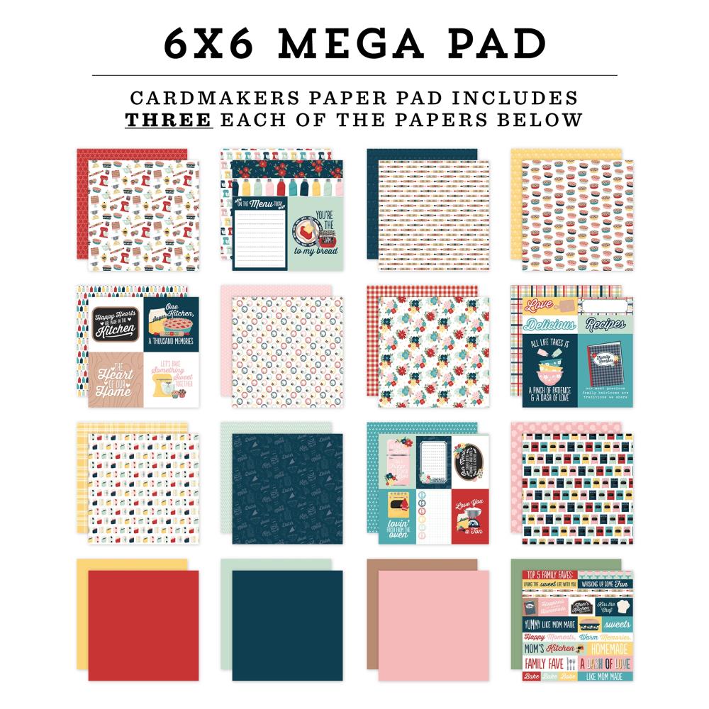 Echo Park - Mom's Kitchen - 6x6 Cardmakers Mega Paper Pad