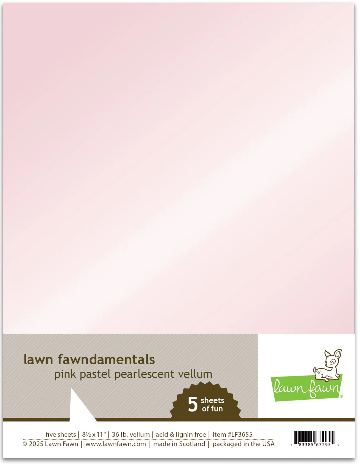 Lawn Fawn - Pearlescent Vellum - Pink Pastel