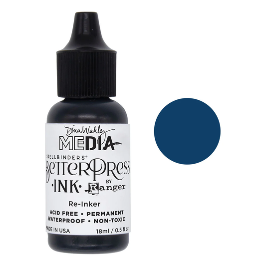 Spellbinders - BetterPress Re-inker - Sapphire by Dina Wakley