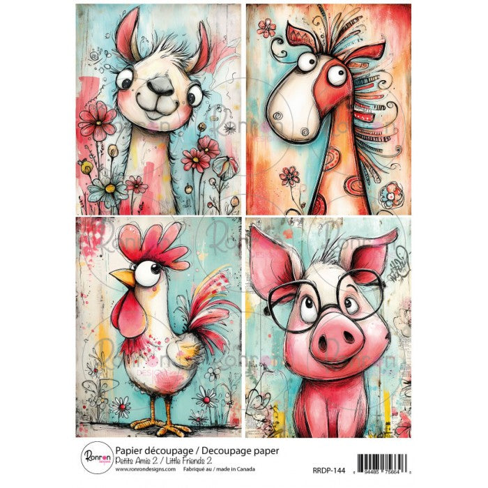 RonRon Designs - Rice Paper - Little Friends 2
