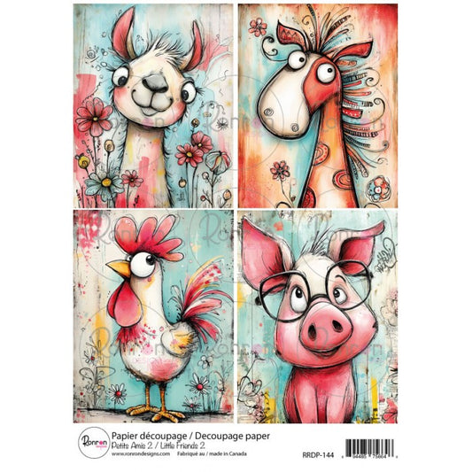 RonRon Designs - Rice Paper - Little Friends 2