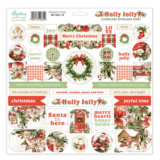 Mintay - Holly Jolly - Chipboard Ephemera