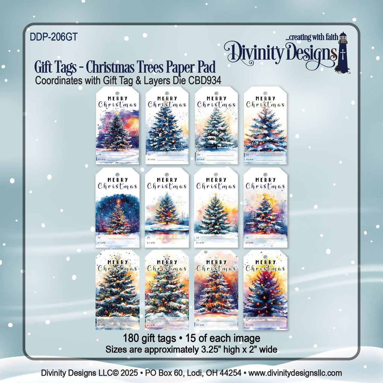 Divinity Designs - Gift Tags - Christmas Trees