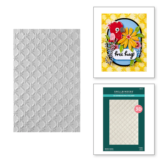 Spellbinders - 3D Embossing Folder - Bamboo Screen