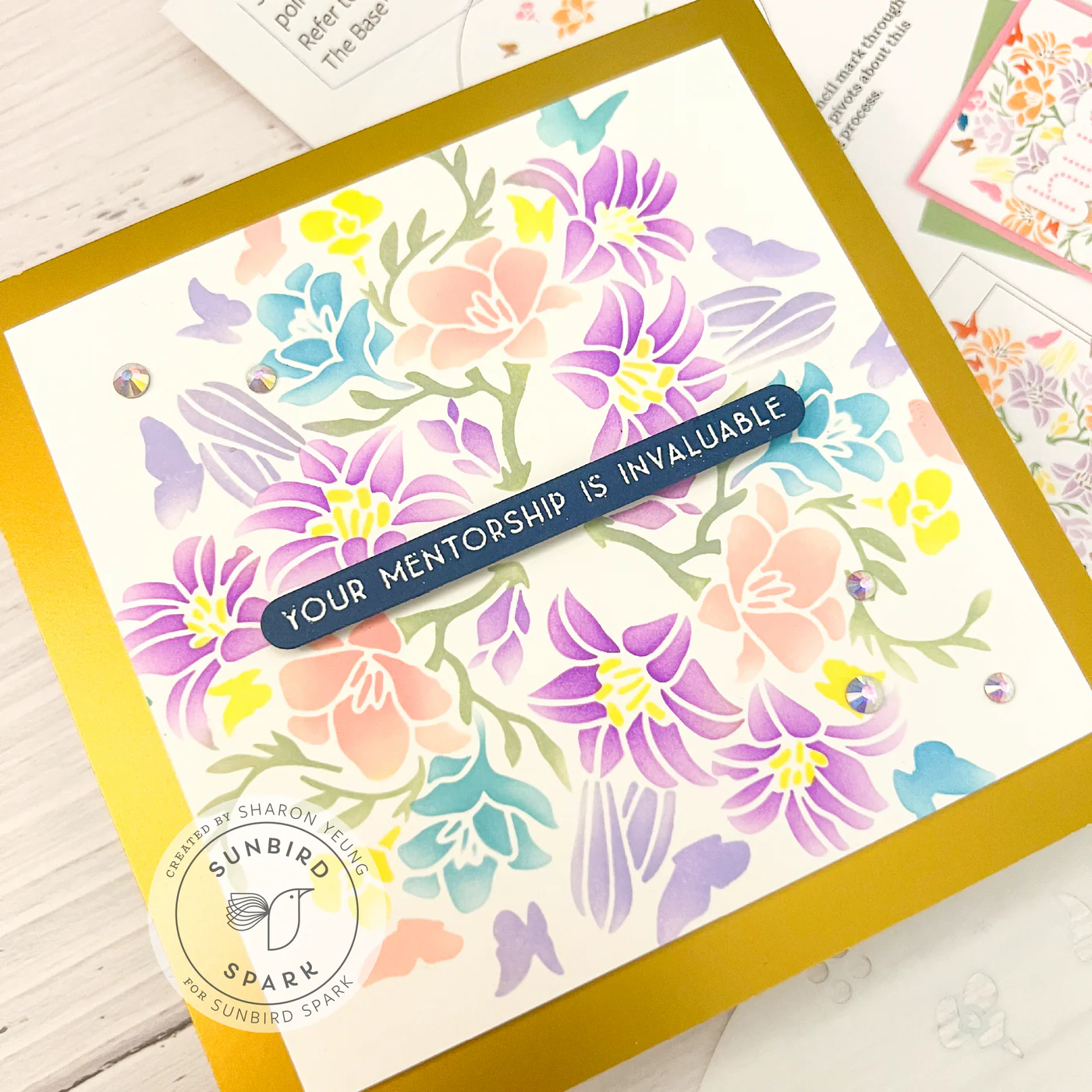 Sunbird Spark - Stencils 360 - Lily Garden Stencil