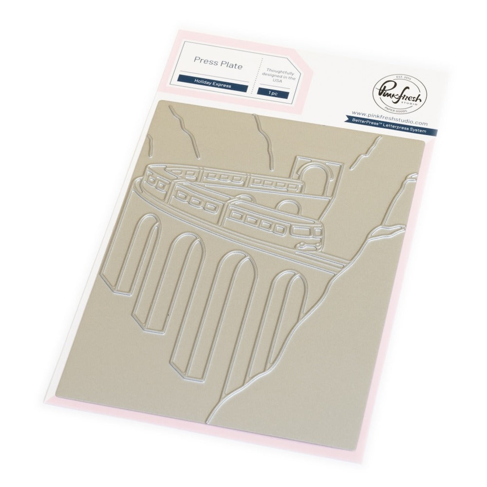 Pinkfresh - Holiday Express Press Plate, Die & Stencil Bundle