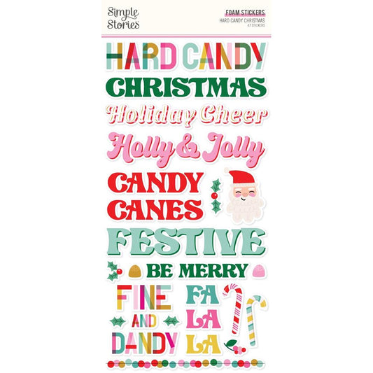 Simple Stories - Hard Candy Christmas - Foam Stickers