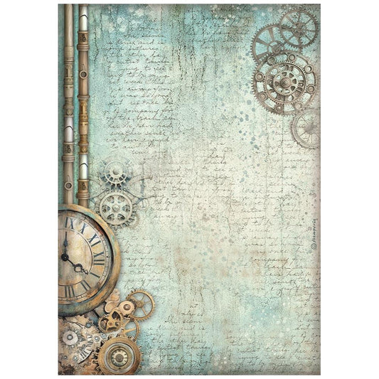 Stamperia - Rice Paper - Clock