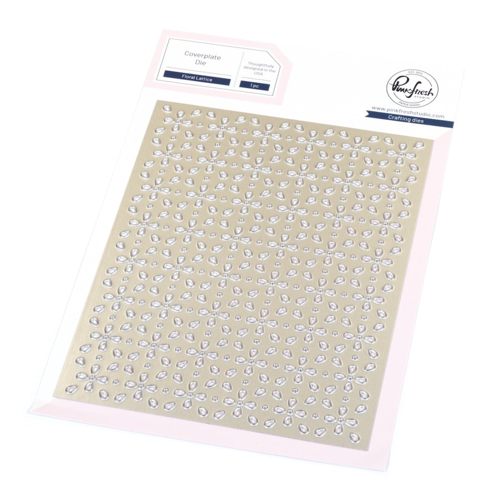 Pinkfresh - Floral Lattice Coverplate Die