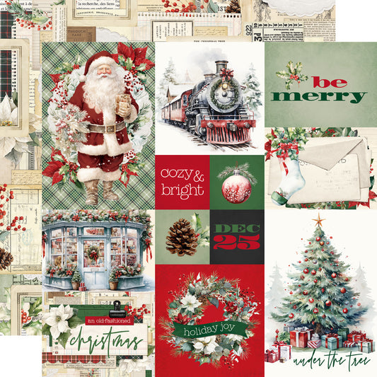 Simple Stories - Simple Vintage Old-Fashioned Christmas - Cardstock: Combo Elements