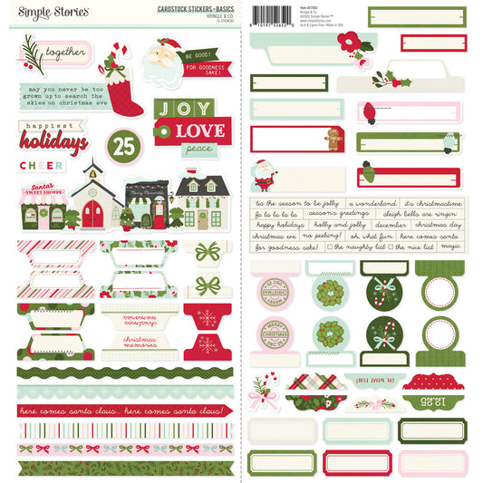 Simple Stories - Kringle & Co. - Cardstock Stickers - Basics